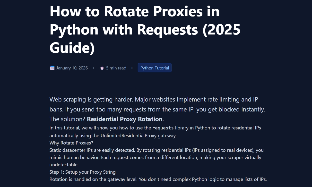 How to Rotate Proxies in Python with Requests (2026 Guide)
